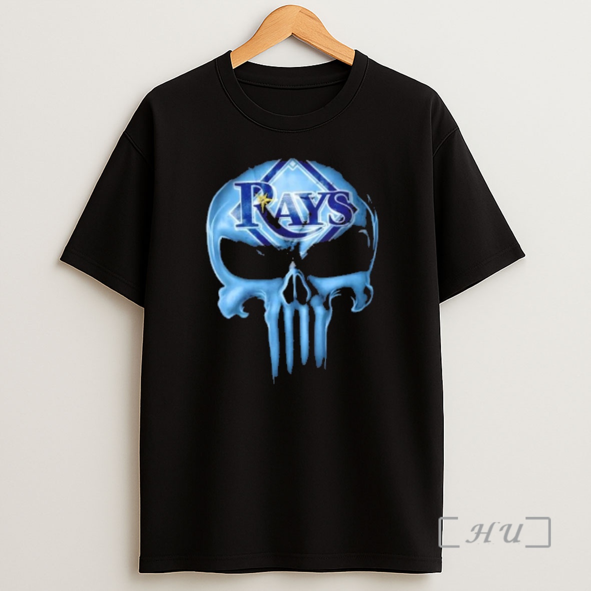 Officials Punisher Skull X Tampa Bay Rays Baseball Logo Shirt Sweatshirt Tee