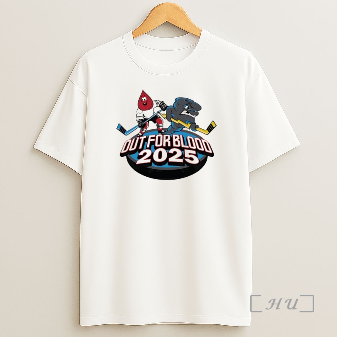 Officials Quad City Storm Hockey Out For Blood 2025 Mascot Shirt Sweatshirt Tee