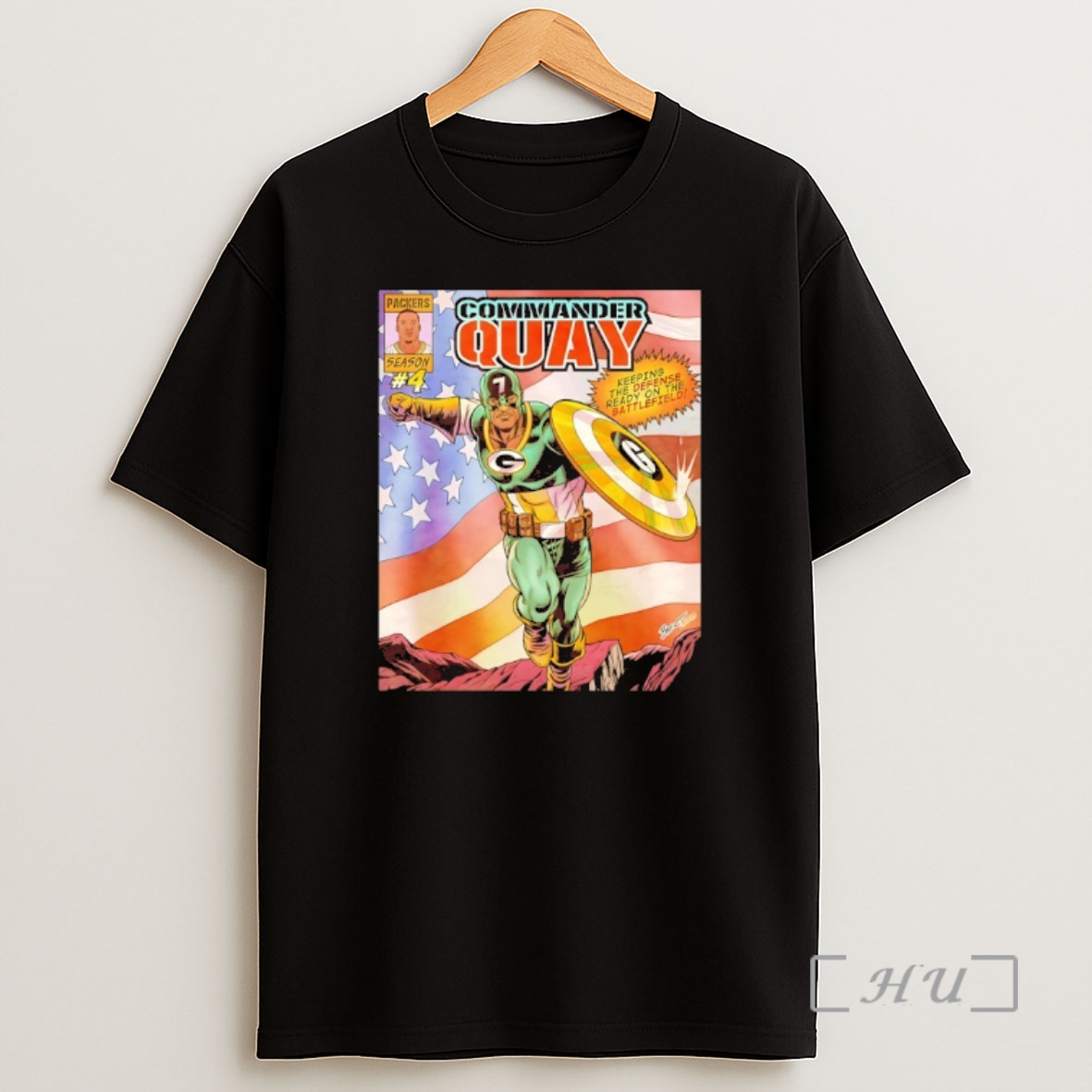 Officials Quay Walker Captain America Green Bay Packers Commander Quay Shirt Sweatshirt Tee