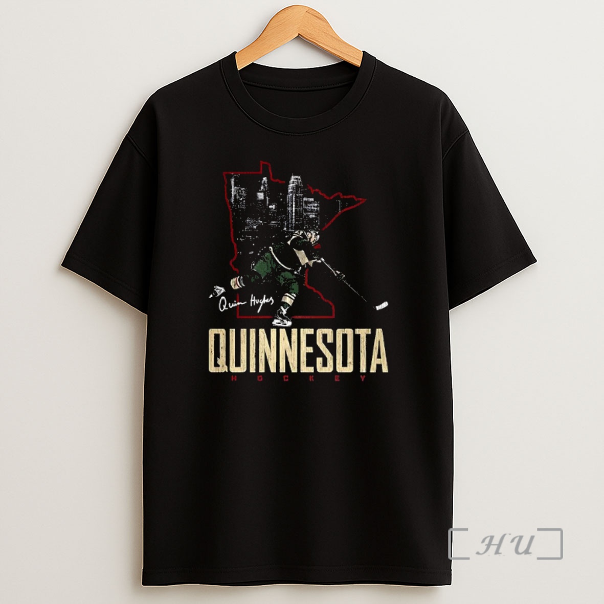 Officials Quinn Hughes Minnesota Wild Nhl Quinnesota State City Skyline Signature Shirt Sweatshirt Tee