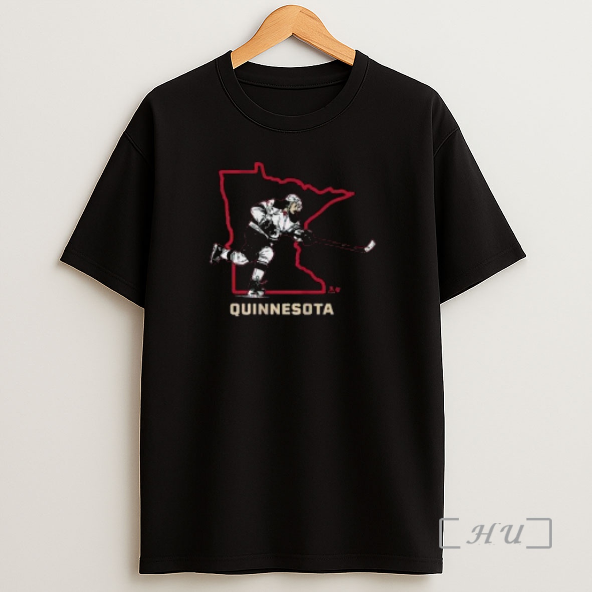 Officials Quinnesota Hughes Minnesota Circle Black Shirt Sweatshirt Tee