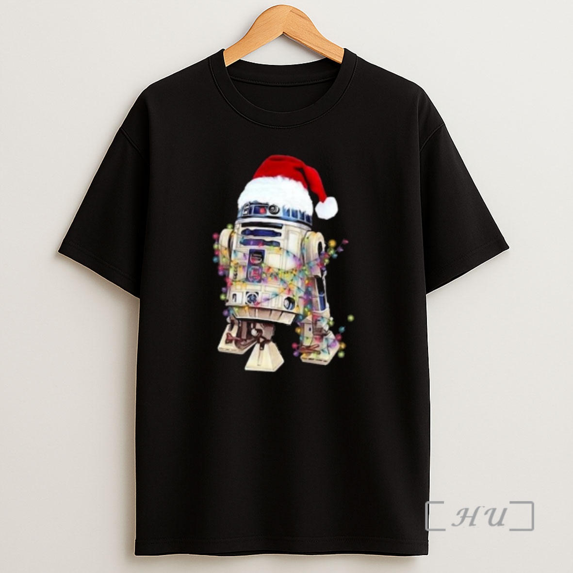 Officials R2d2 Santa Hat Christmas Circle Black Premium Shirt Sweatshirt Tee