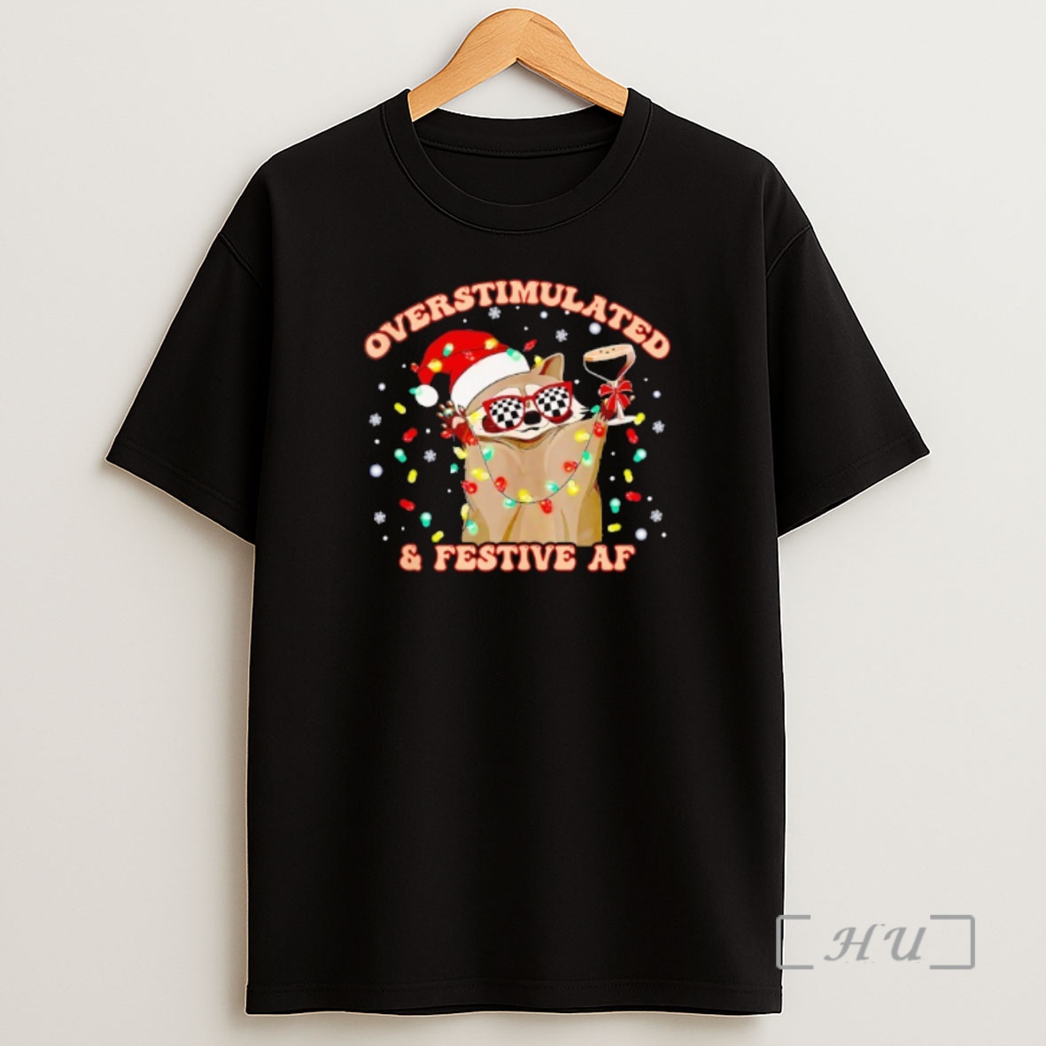 Officials Raccoon Overstimulated And Festive Af Premium Shirt Sweatshirt Tee