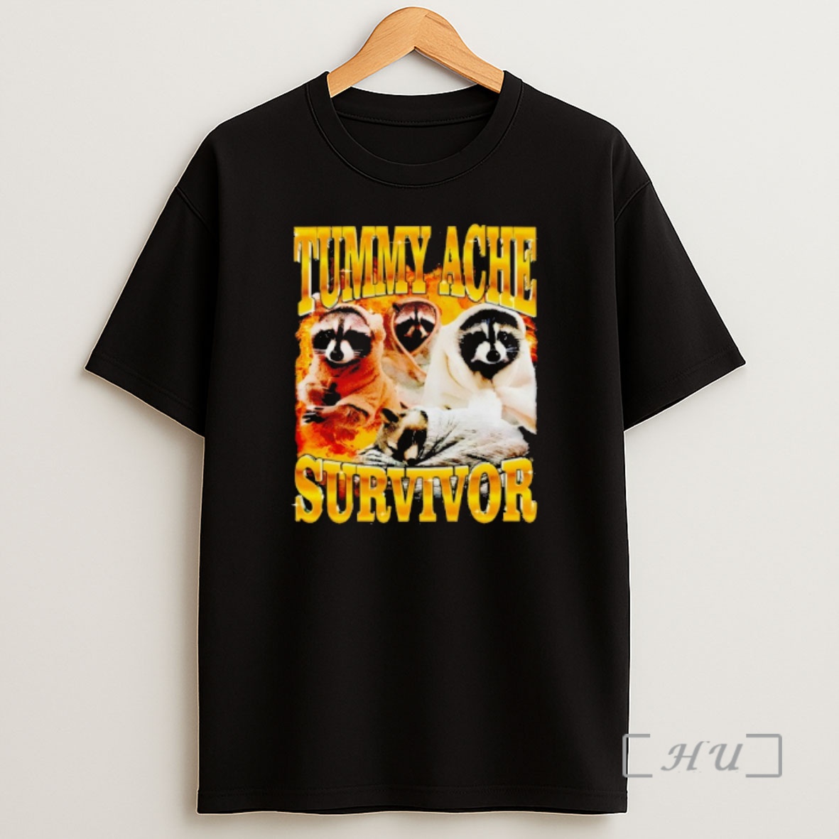 Officials Raccoon Wearing Tummy Ache Survivor Graphic Shirt Sweatshirt Tee