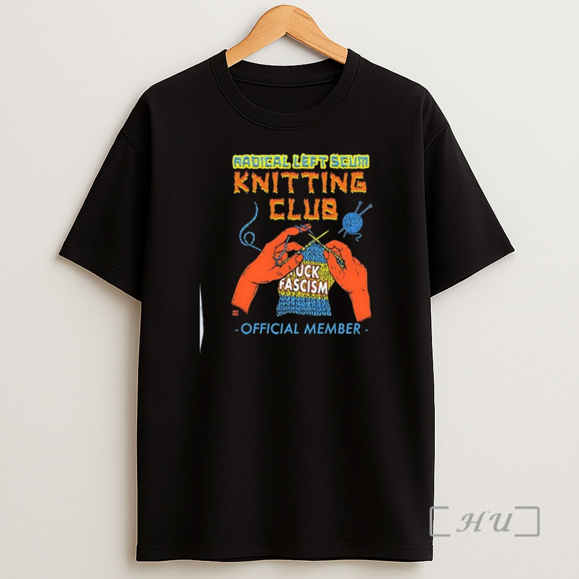 Officials Radical Left Scum Knitting Club Fuck Fascism Member Shirt Sweatshirt Tee