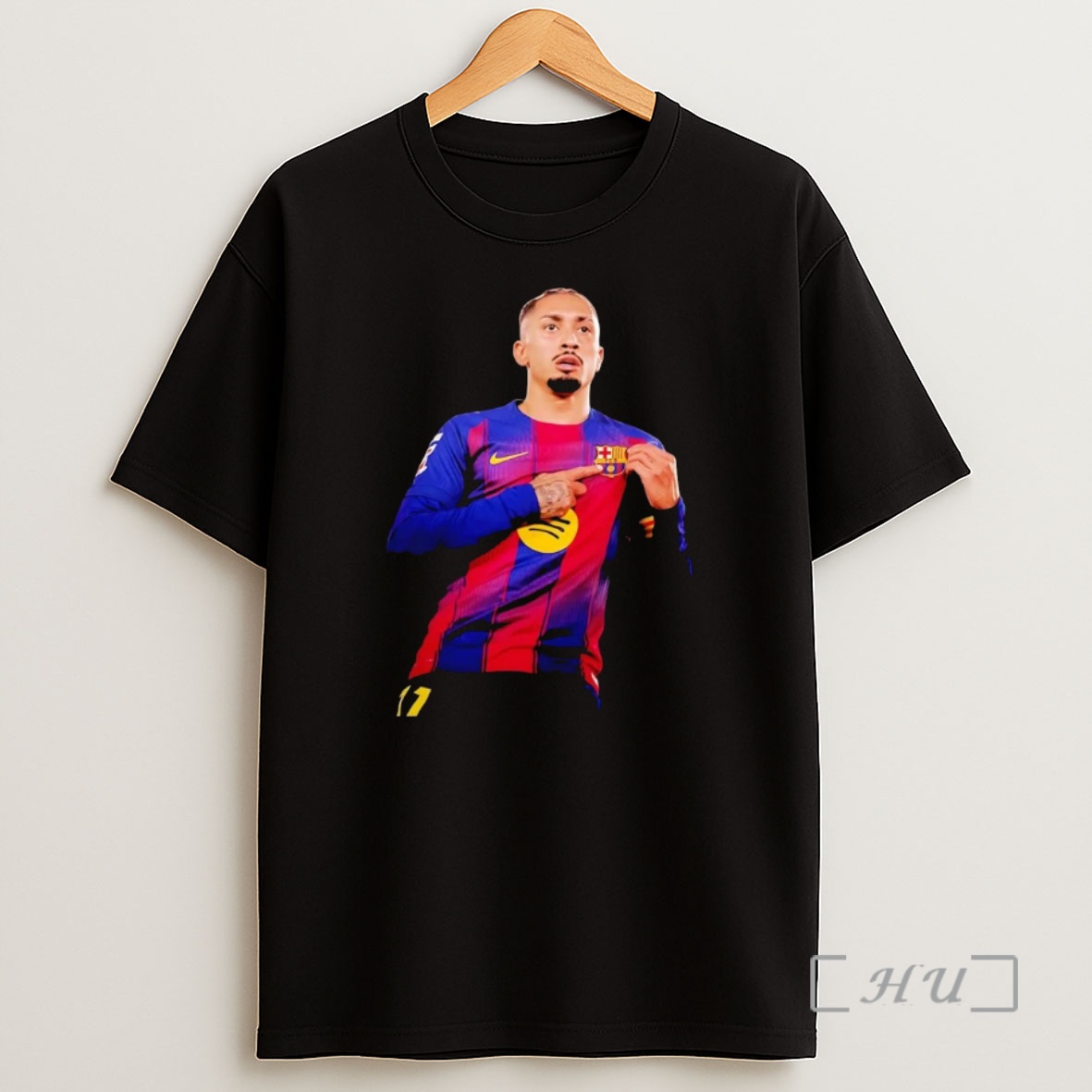 Officials Raphinha Goal Celebration Fc Barcelona Premium Shirt Sweatshirt Tee