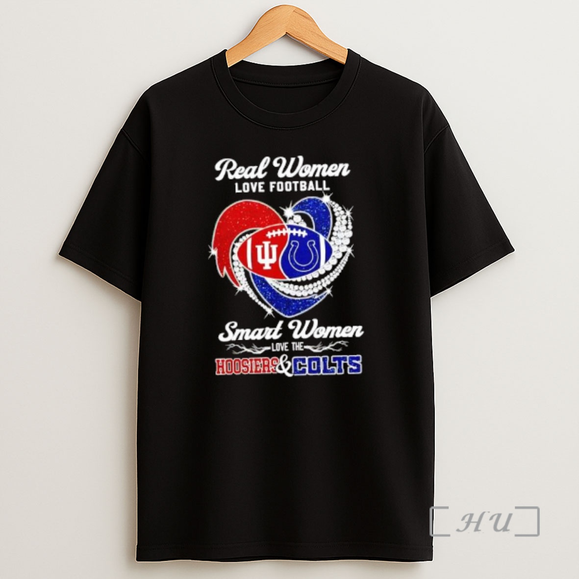 Officials Real Women Love Football Smart Women Love The Hoosiers Colts Shirt Sweatshirt Tee