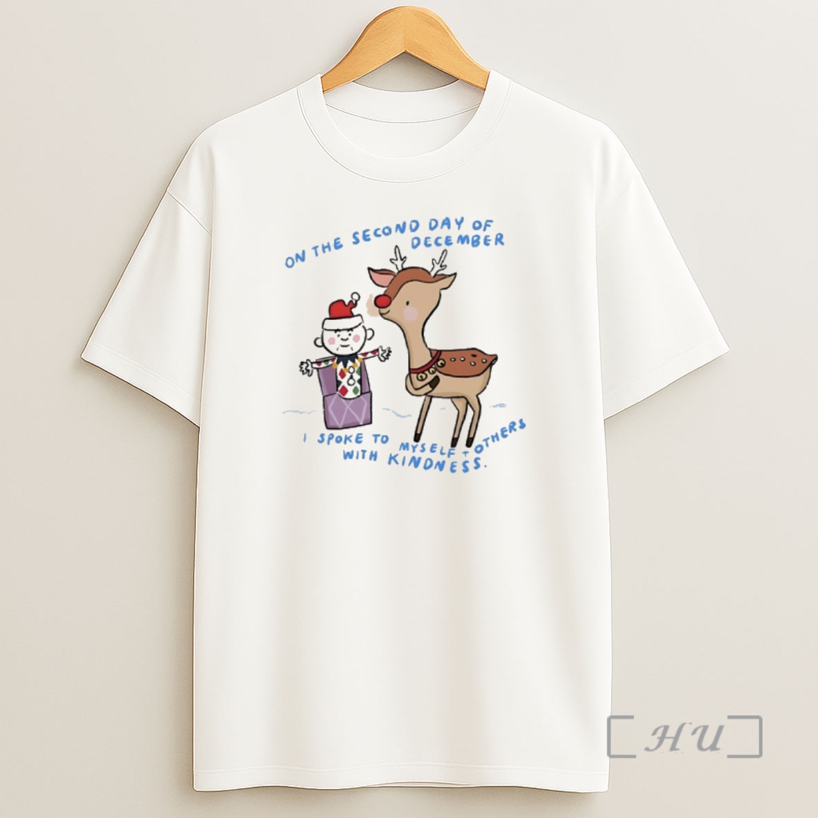 Officials Reindeer And Elf Christmas On The Second Day Of December I Spoke To Myself Others With Kindness Premium Shirt Sweatshirt Tee