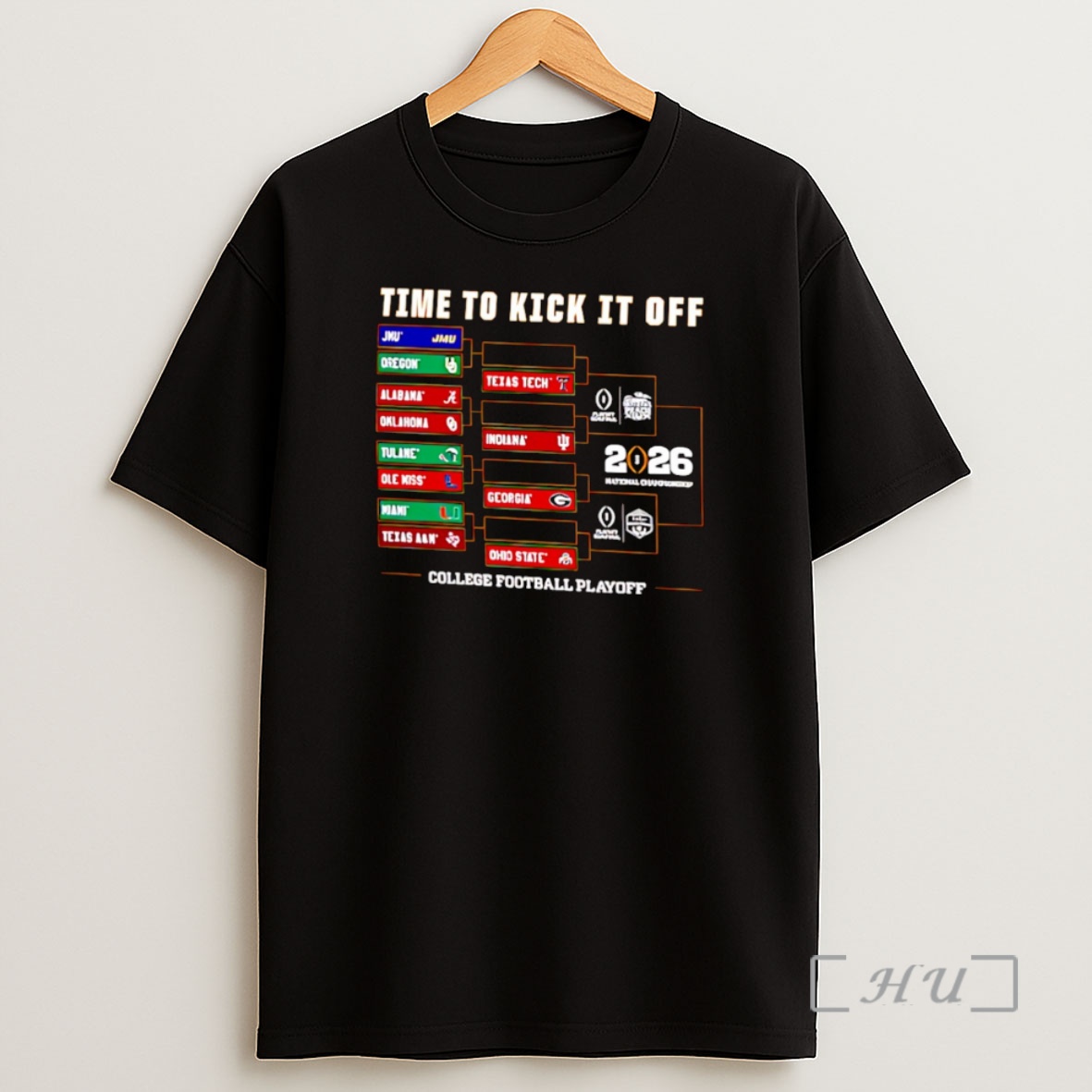 Officials Retro Brand College Football Playoff 2025 26 Time To Kick It Off Bracket Christmas Shirt Sweatshirt Tee