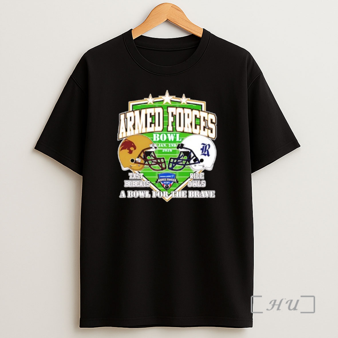 Officials Rice Owls Vs Texas State Bobcats Armed Forces Texas State Bowl Shirt Sweatshirt Tee