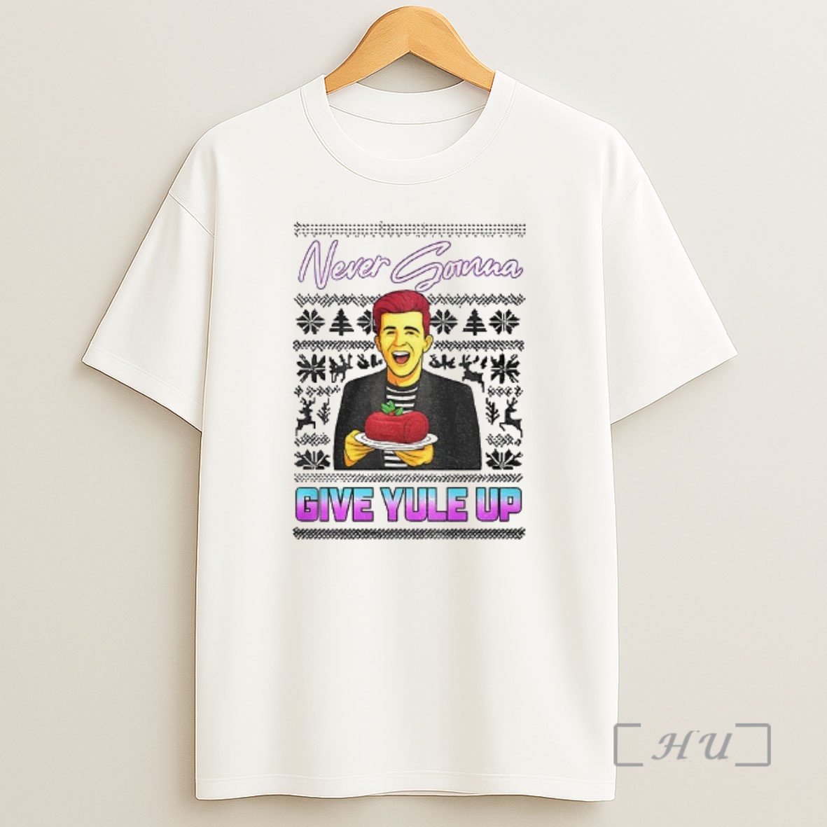 Officials Rick Astley Never Gonna Give Yule Up Merry Christmas Premium Shirt Sweatshirt Tee