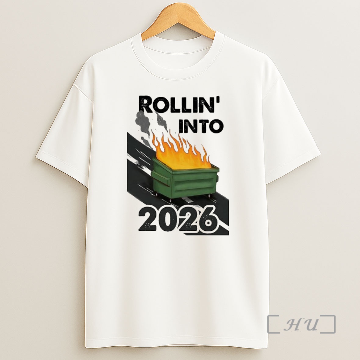 Officials Rollin Into 2026 Trash Can Caught Fire Shirt Sweatshirt Tee