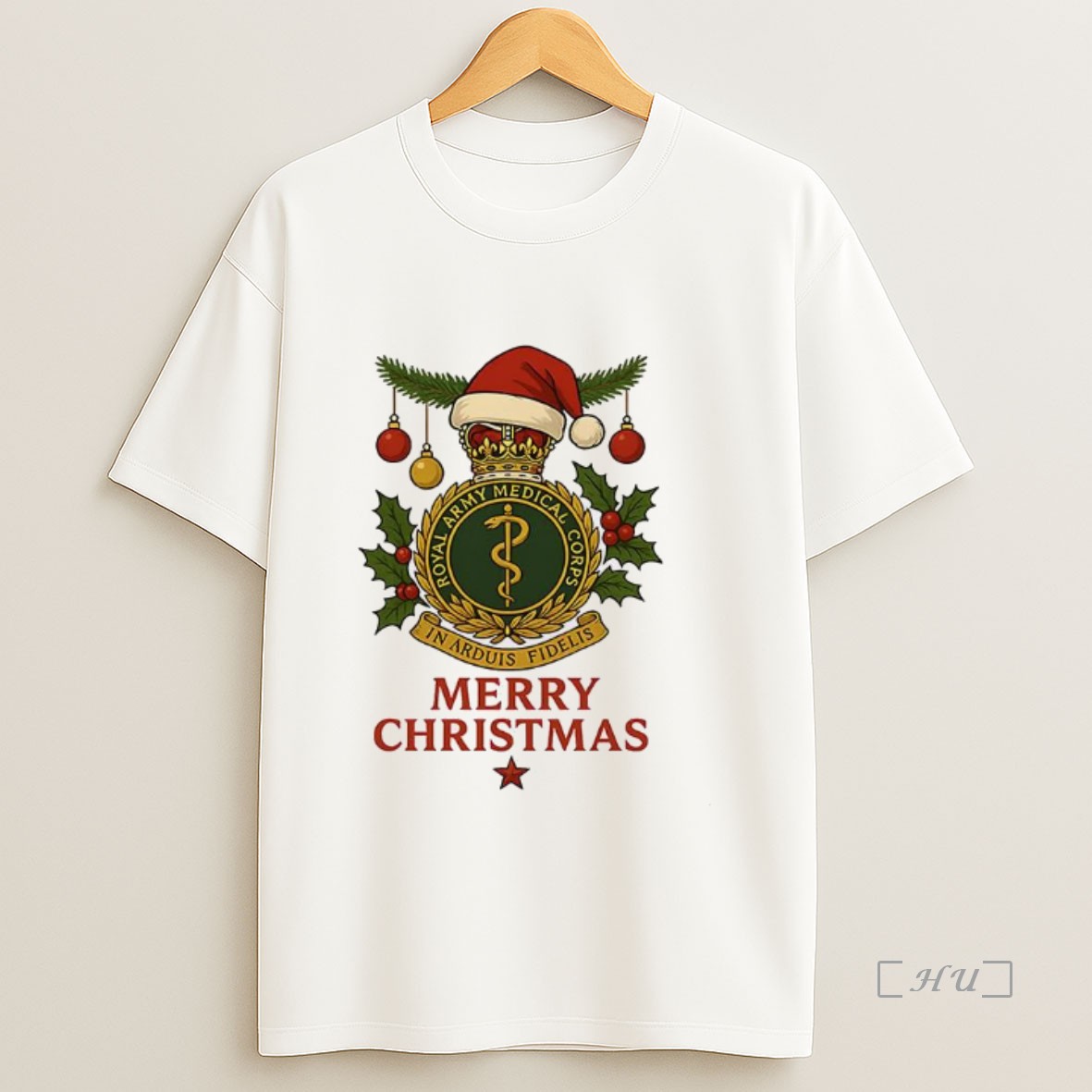 Officials Royal Army Medical Corps In Arduis Fidelis Logo Merry Christmas Premium Shirt Sweatshirt Tee