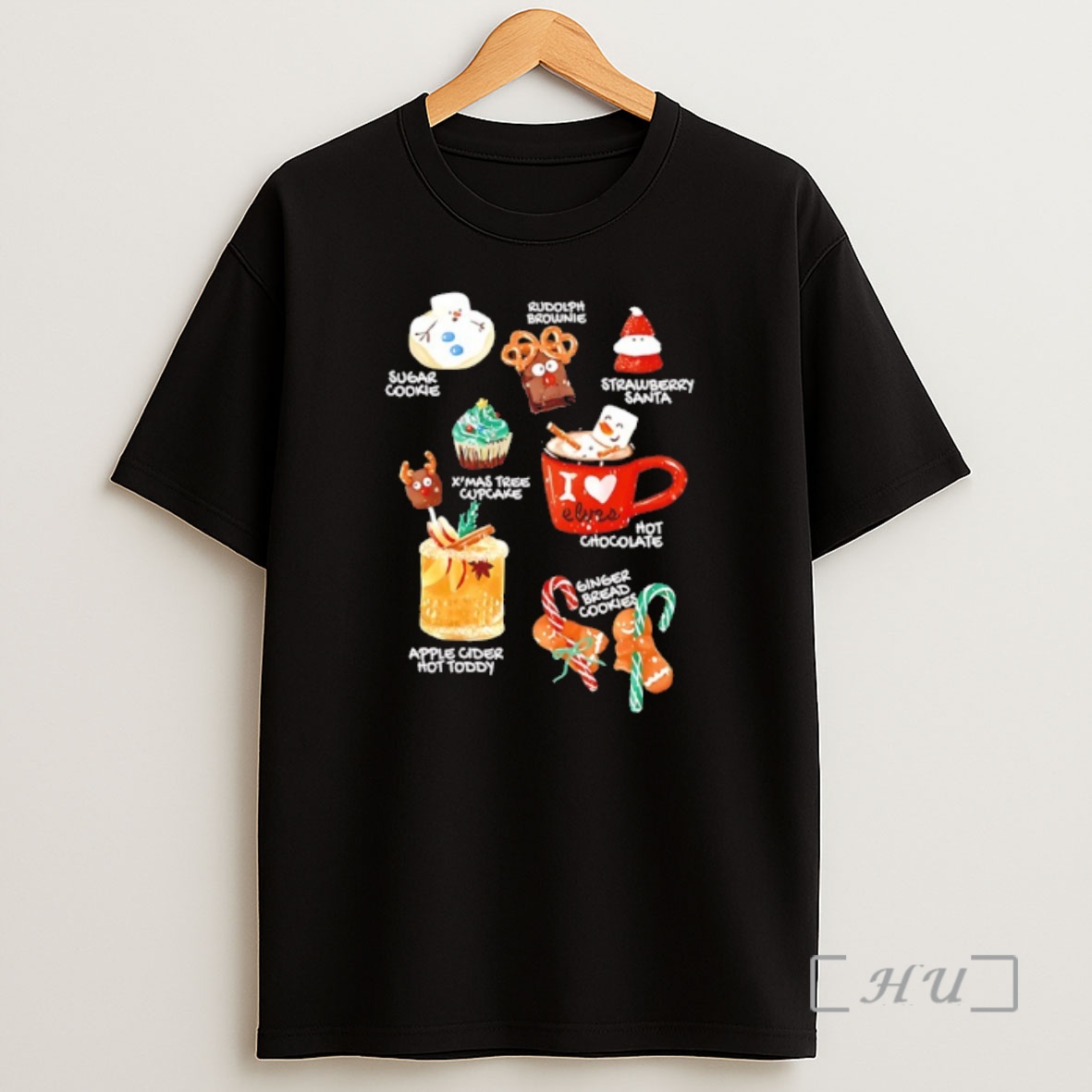 Officials Rudolph Brownie Sugar Cookies Hot Chocolate Strawberry Santa Merry Christmas 2025 Shirt Sweatshirt Tee