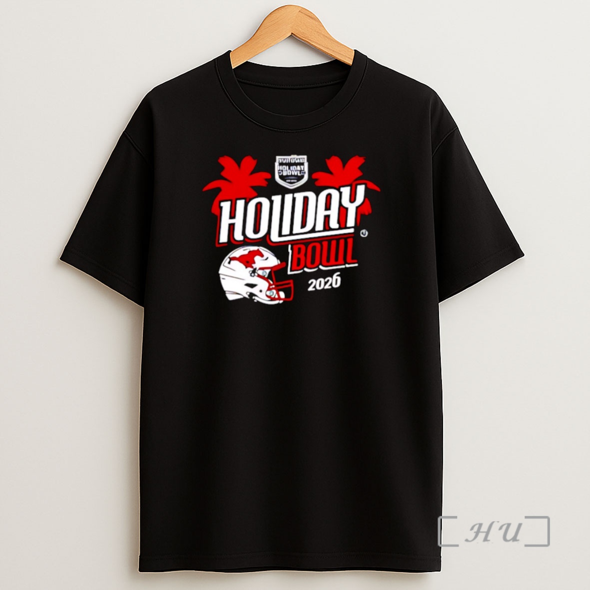 Officials Smu Mustangs 2025 Holiday Bowl Helmet Christmas Shirt Sweatshirt Tee