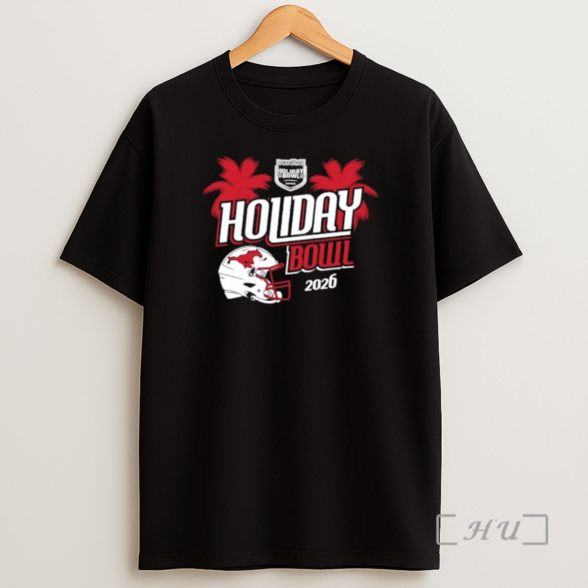 Officials Smu Mustangs 2025 Trust Will Holiday Bowl Helmet Shirt Sweatshirt Tee