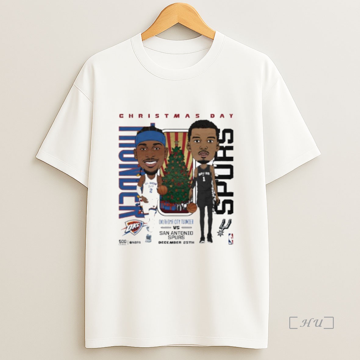 Officials San Antonio Spurs Vs Oklahoma City Thunder Nba Christmas Day Match Up Shirt Sweatshirt Tee