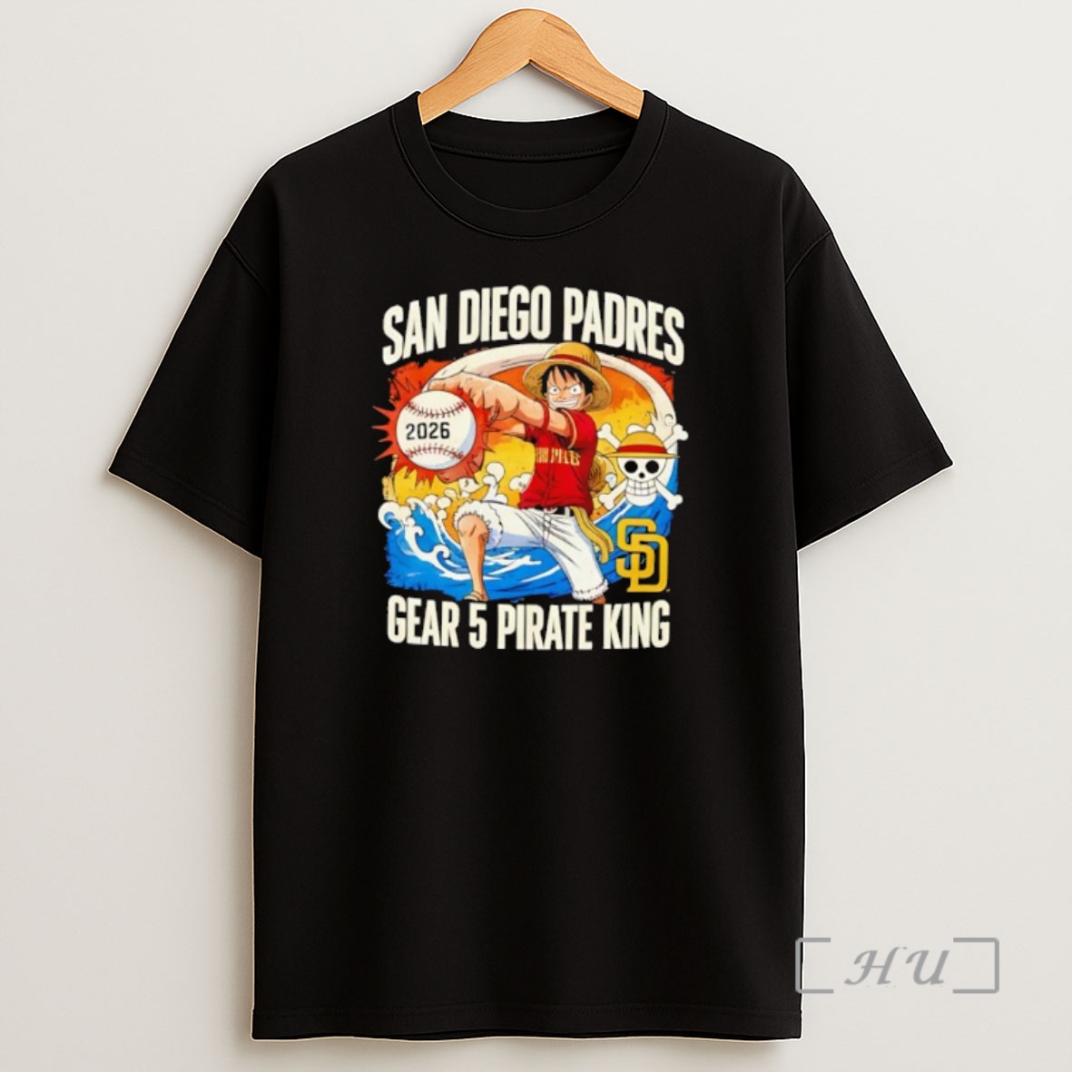 Officials San Diego Padres One Piece 2026 Luffy Gear 5 Pirate King Shirt Sweatshirt Tee