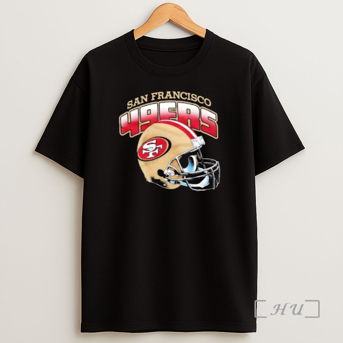 Officials San Francisco 49ers Gradient Football Helmet Shirt Sweatshirt Tee