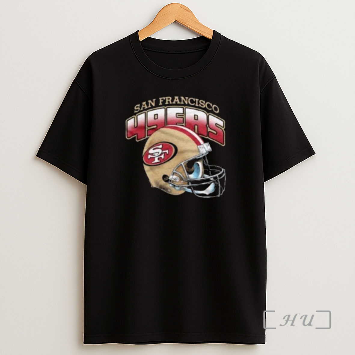 Officials San Francisco 49ers Gradient Helmet Circle Black Shirt Sweatshirt Tee