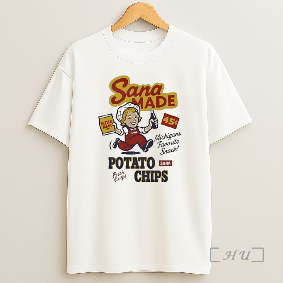 Officials Sana Made Potato Chips Better Made Michigans Favorite Snack Cartoon Shirt Sweatshirt Tee