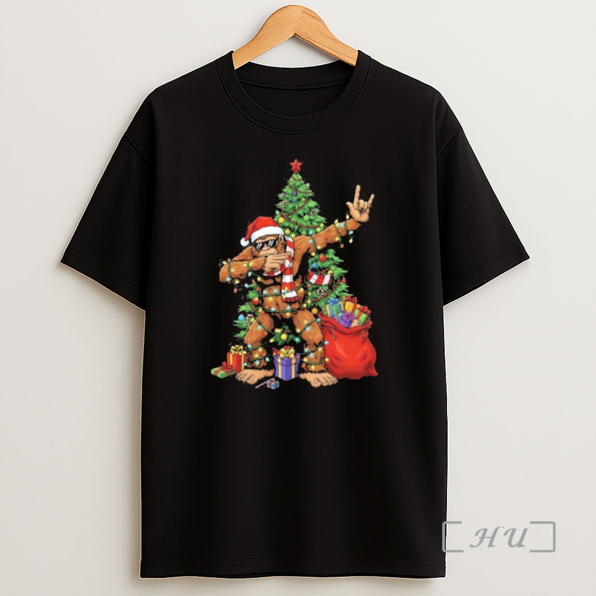 Officials Santa Bigfoot Tree Christmas Premium Shirt Sweatshirt Tee