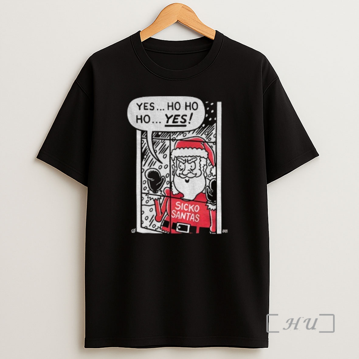 Officials Santa Sickos Yes Ho Ho Ho Yes Merry Christmas Shirt Sweatshirt Tee