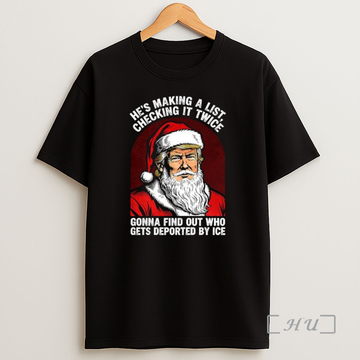 Officials Santa Trump Hes Making A List Checking It Twice Premium Shirt Sweatshirt Tee