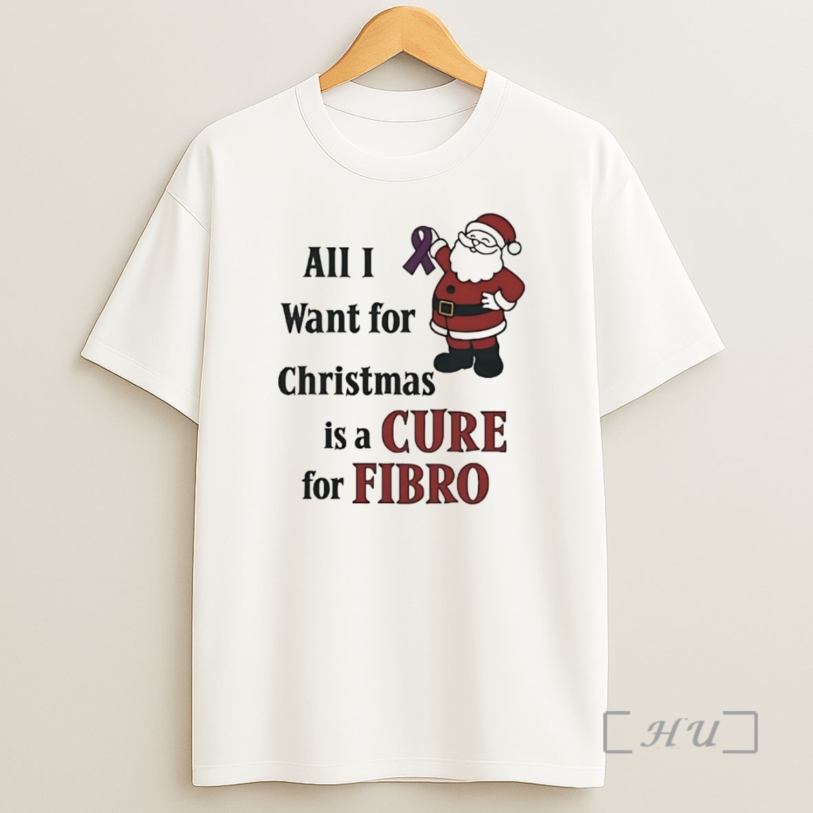 Officials Santa All I Want For Christmas Is A Cure For Fibro Premium Shirt Sweatshirt Tee