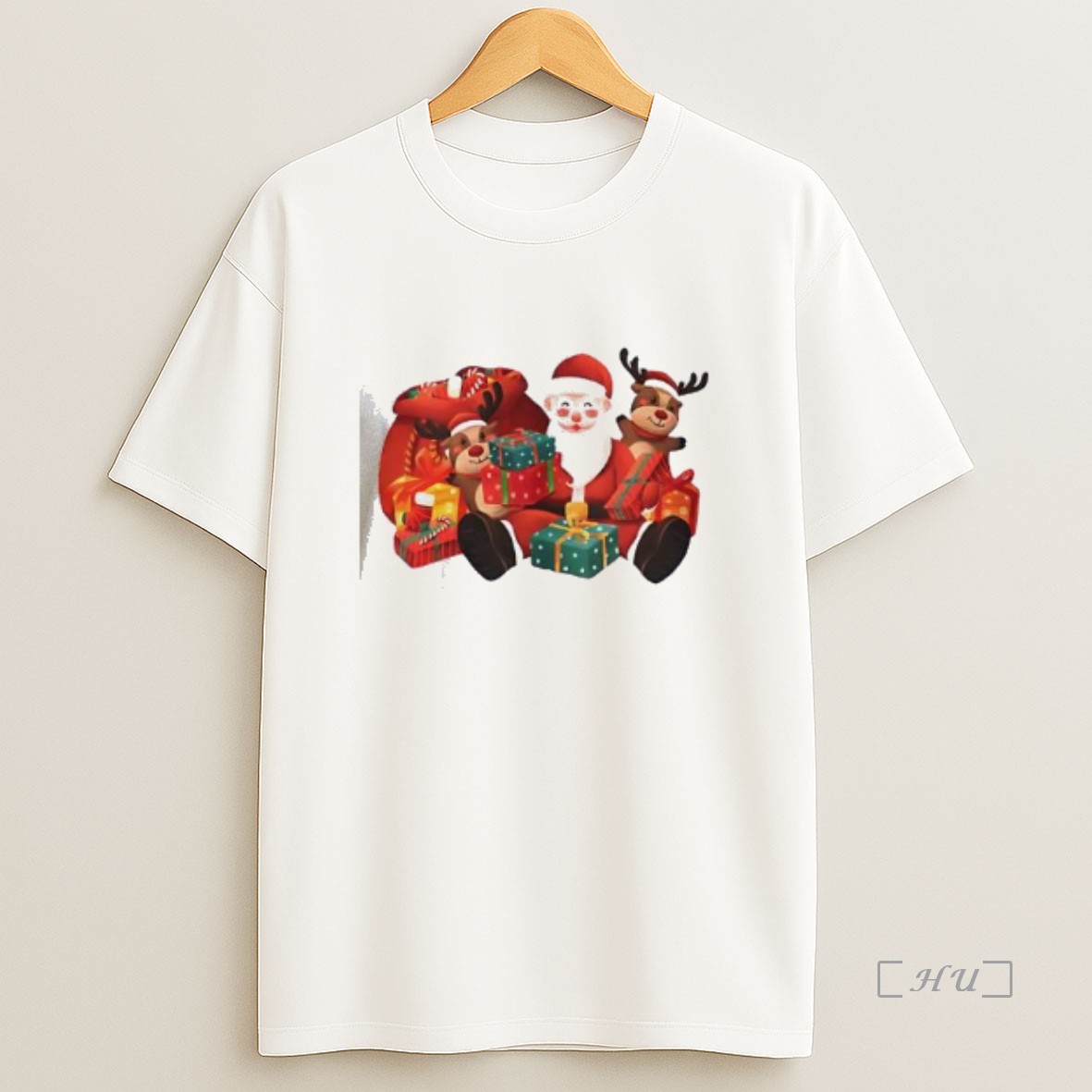 Officials Santa And Reindeer Christmas Cute Cartoon Premium Shirt Sweatshirt Tee