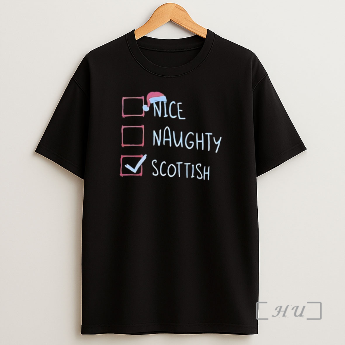Officials Santa Hat Nice Naughty Scottish Christmas Shirt Sweatshirt Tee