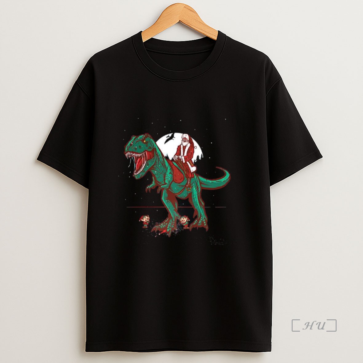 Officials Santa Rides A T Rex Jurassic Christmas Premium Shirt Sweatshirt Tee