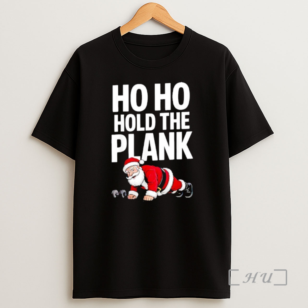 Officials Santa Workout Gym Ho Ho Hold The Plank Christmas Funny Shirt Sweatshirt Tee