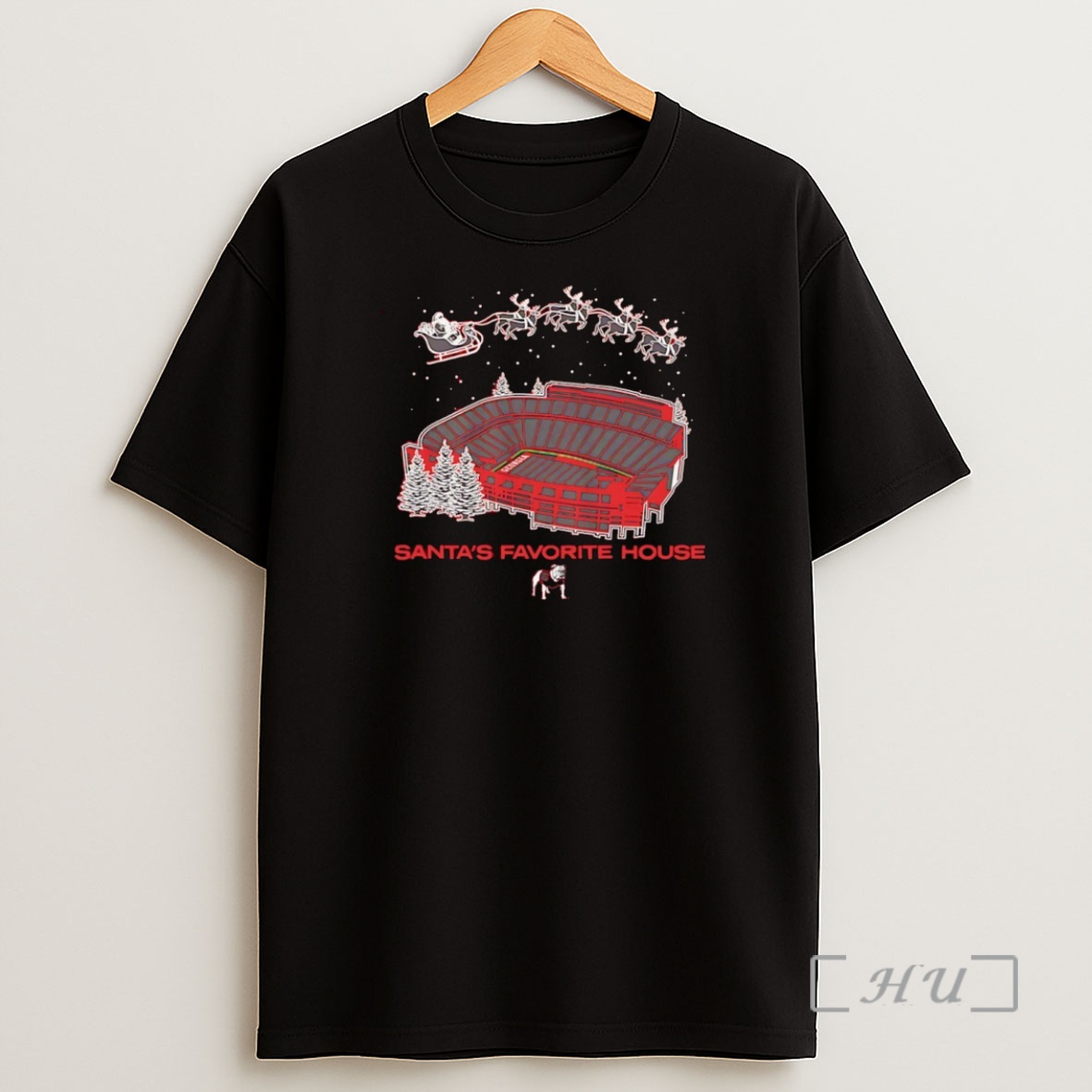 Officials Santas Favorite House Georgia Bulldogs Football Stadium Shirt Sweatshirt Tee