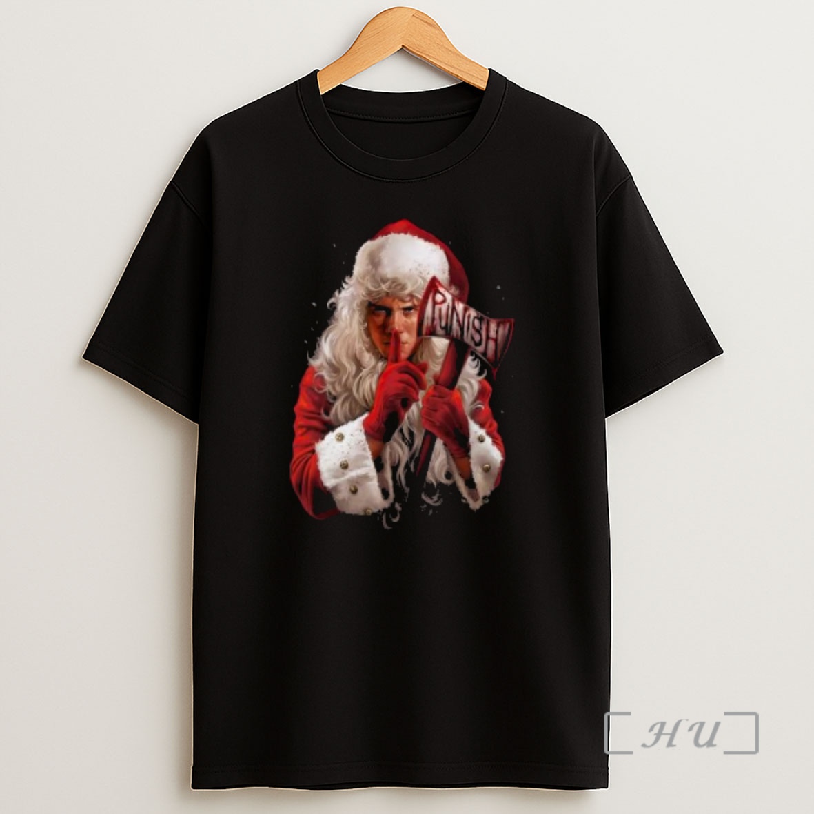Officials Santas Watching Punish Axe Christmas Circle Black Shirt Sweatshirt Tee