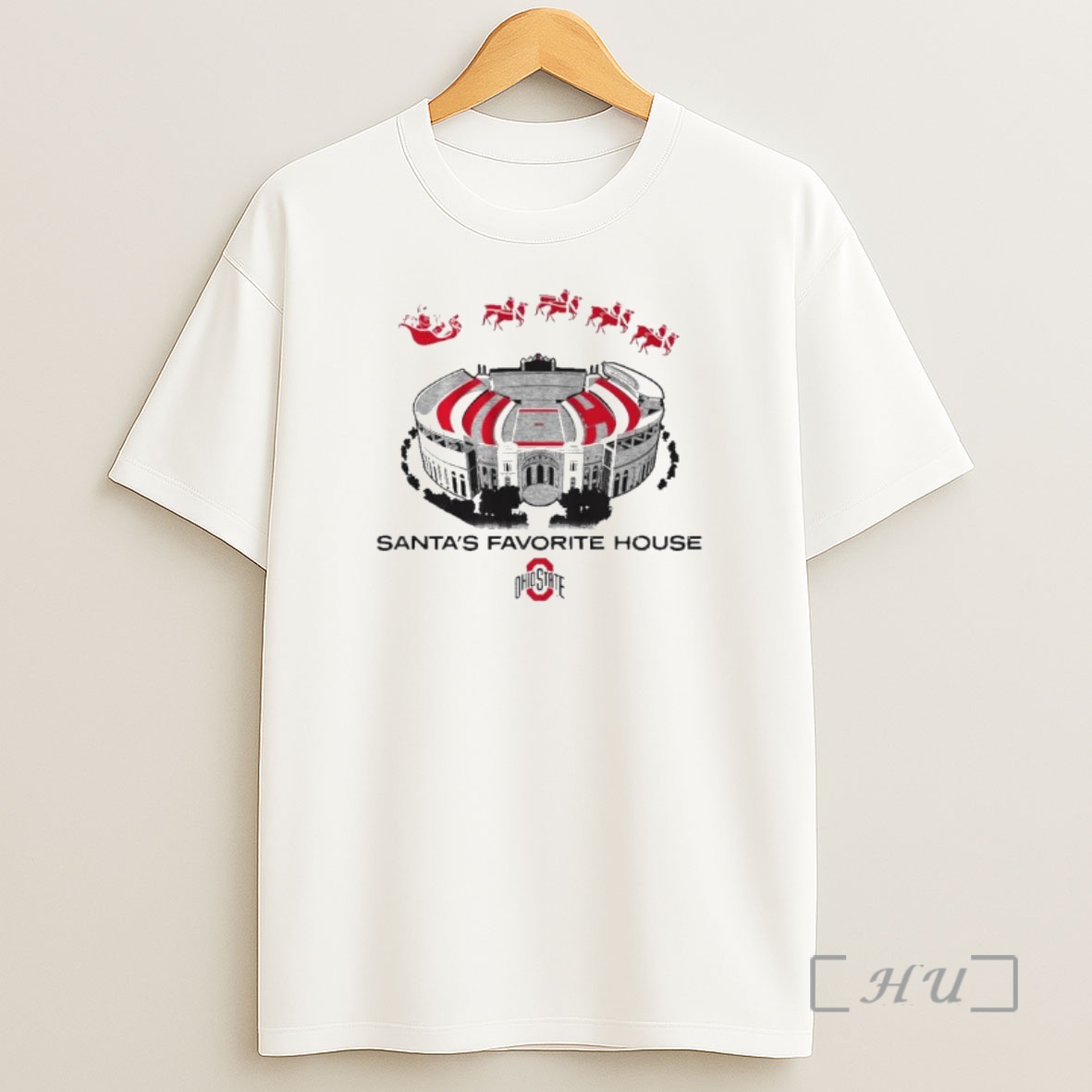 Officials Santas Favorite House Ohio State Buckeyes Stadium Ornaments Shirt Sweatshirt Tee