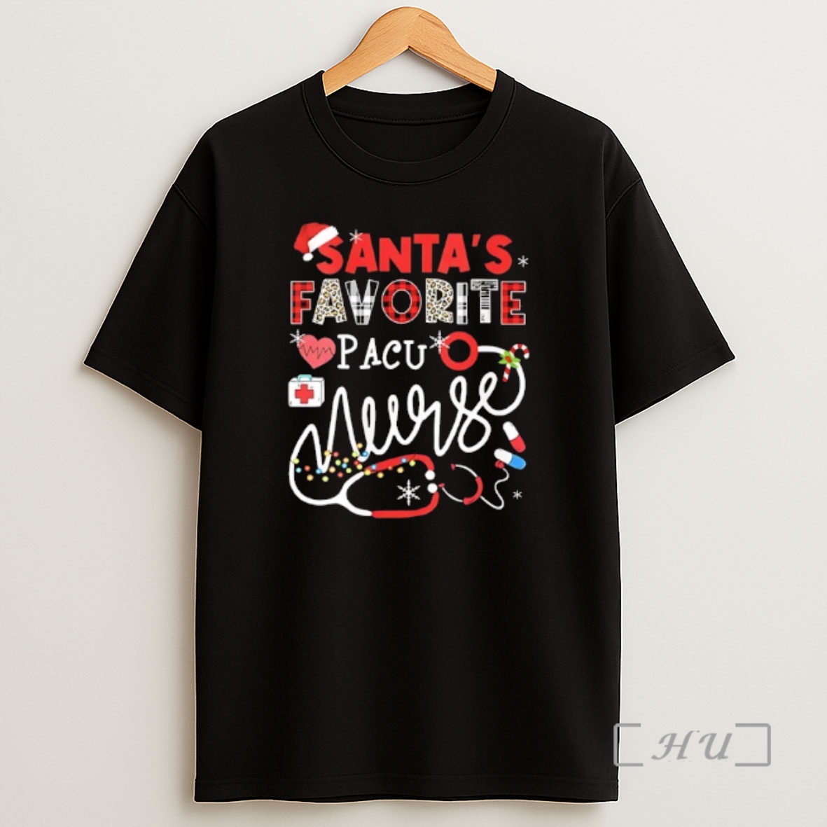 Officials Santas Favorite Pacu Nurse Christmas Lights Leopard Shirt Sweatshirt Tee
