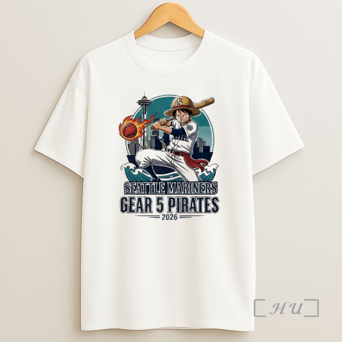 Officials Seattle Mariners One Piece 2026 Luffy Gear 5 Pirates Shirt Sweatshirt Tee