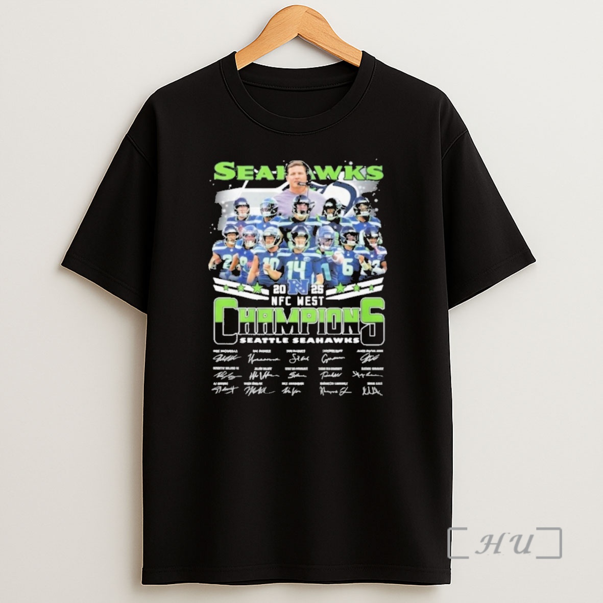 Officials Seattle Seahawks 2025 Nfc West Champions Signature Shirt Sweatshirt Tee