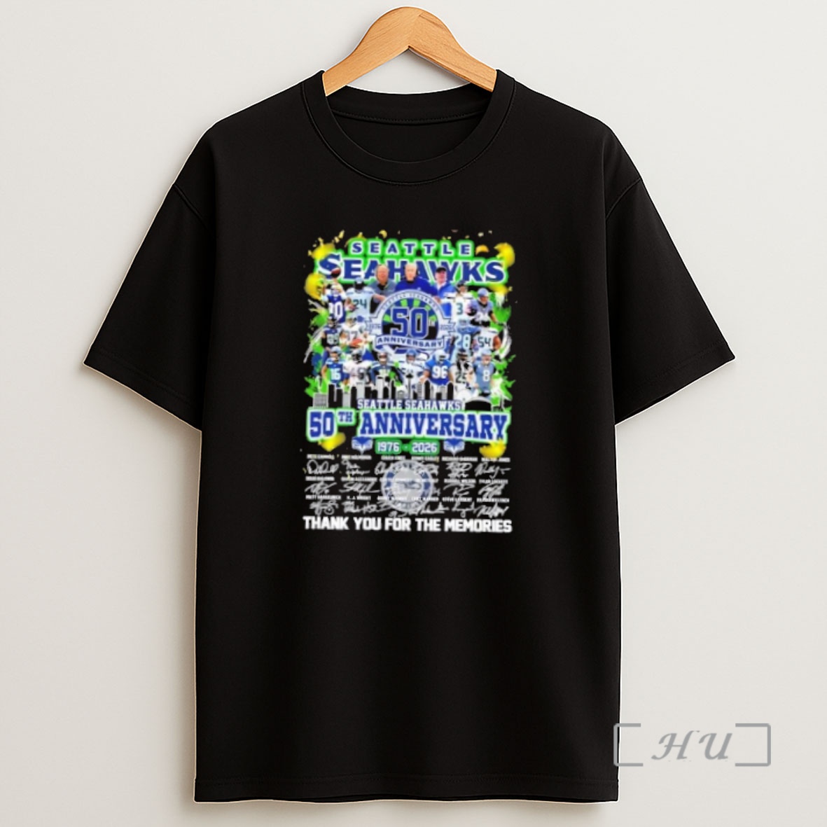 Officials Seattle Seahawks 50th Anniversary 1976 2026 Legends Thank You For The Memories Signatures Shirt Sweatshirt Tee