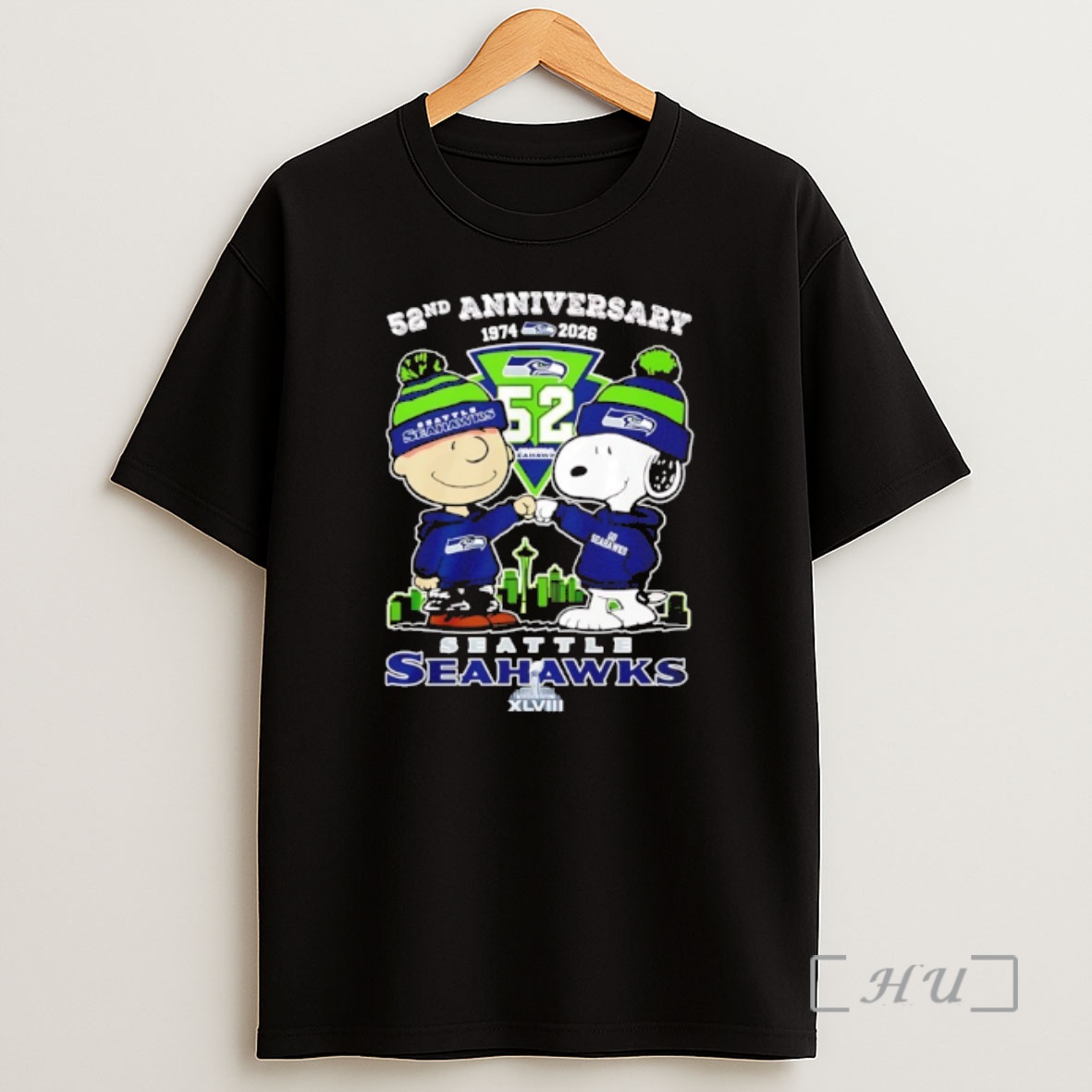 Officials Seattle Seahawks 52rd Anniversary 1974 2025 Snoopy Shirt Sweatshirt Tee