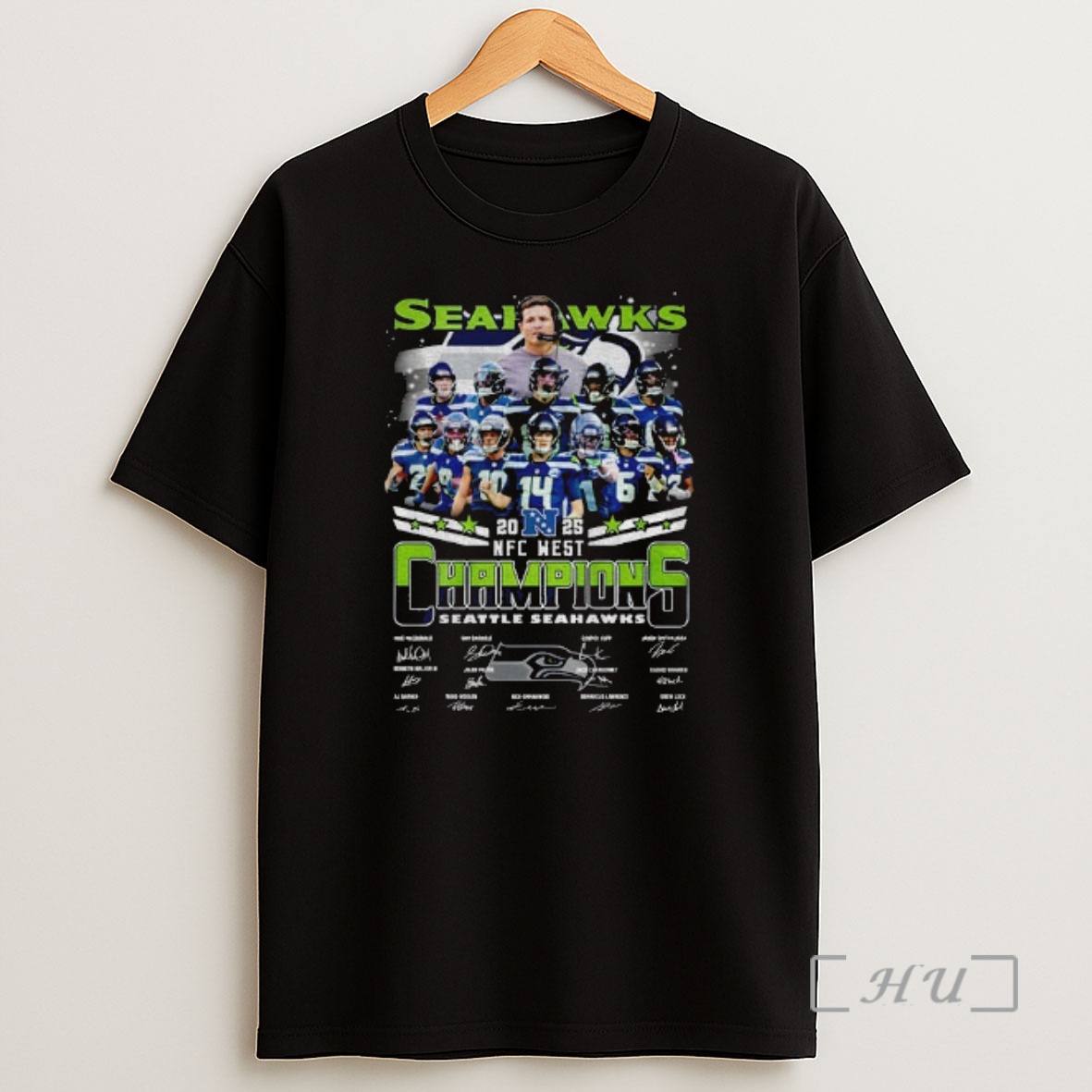Officials Seattle Seahawks Nfc West Champions 2025 Football Signatures Shirt Sweatshirt Tee