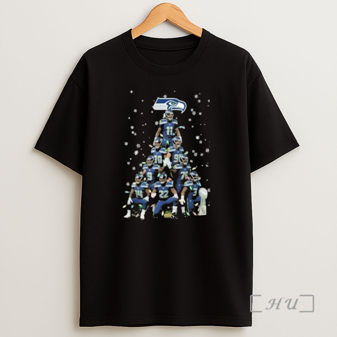 Officials Seattle Seahawks Team Christmas Tree Premium Shirt Sweatshirt Tee