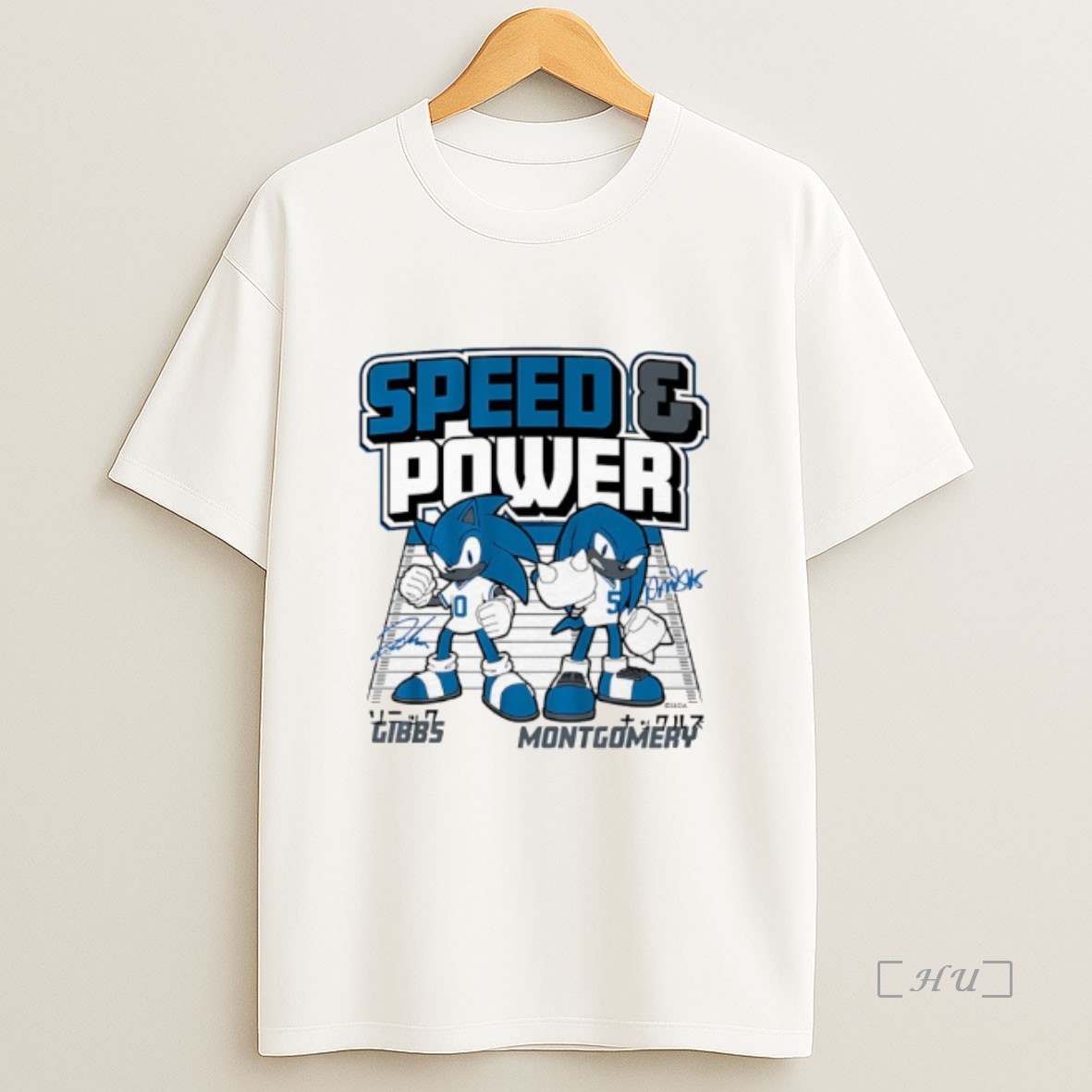 Officials Sega And Knuckles As Jahmyr Gibbs And David Montgomery Spead And Power Detroit Lions Football Premium Shirt Sweatshirt Tee