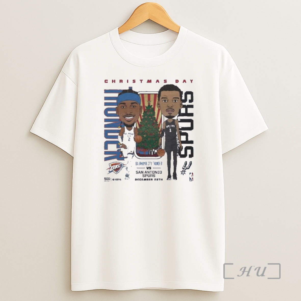 Officials Shai Gilgeous Alexander Vs Victor Wembanyama 2025 Nba Christmas Day Match Up Shirt Sweatshirt Tee