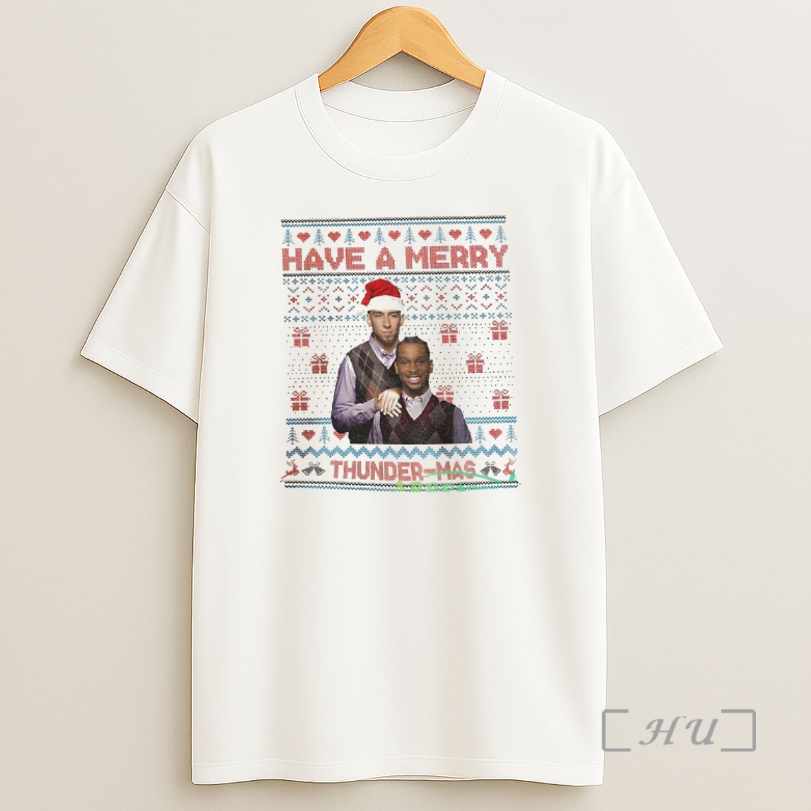 Officials Shaivonte Aician And Chet Holmgren Oklahoma City Thunder Stepbrothers Have A Merry Thunder Mas Christmas Premium Shirt Sweatshirt Tee