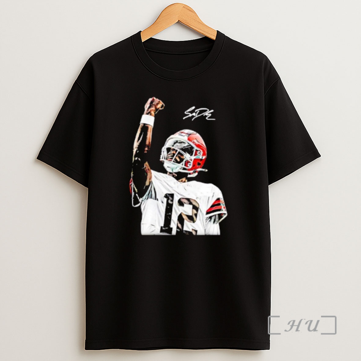 Officials Shedeur Sanders 12 Cleveland Browns Football Signature Portrait Shirt Sweatshirt Tee