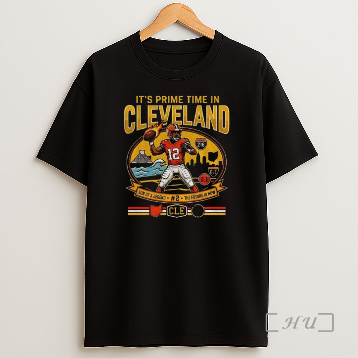 Officials Shedeur Sanders Cleveland Browns Football Its Prime Time In Cleveland Son Of A Legend Shirt Sweatshirt Tee