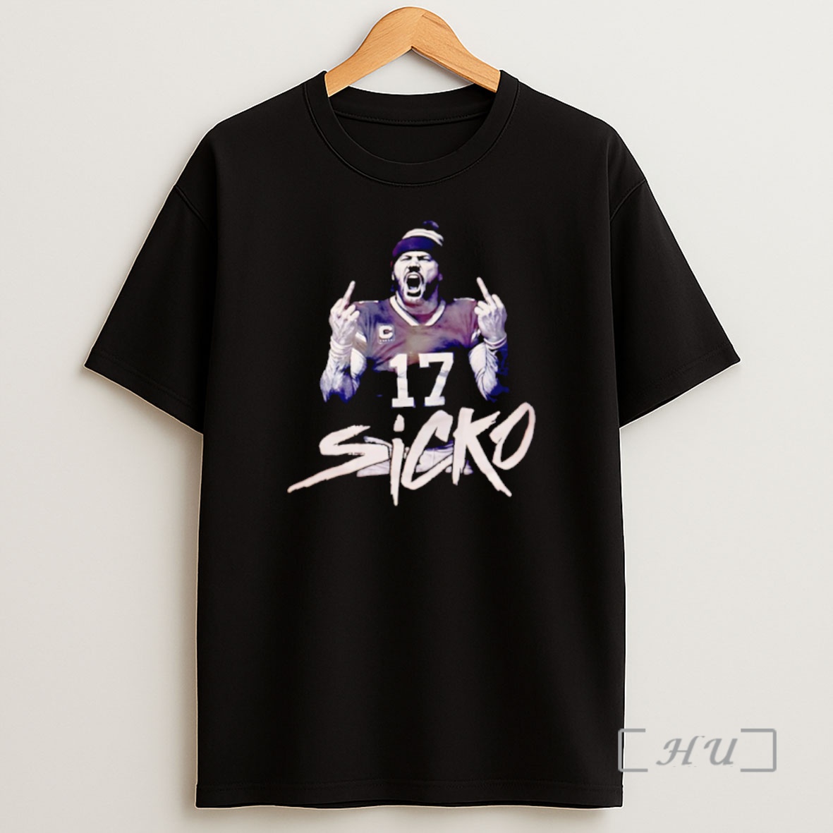 Officials Sicko Josh Allen Finger Middle Buffalo Bills Football Shirt Sweatshirt Tee