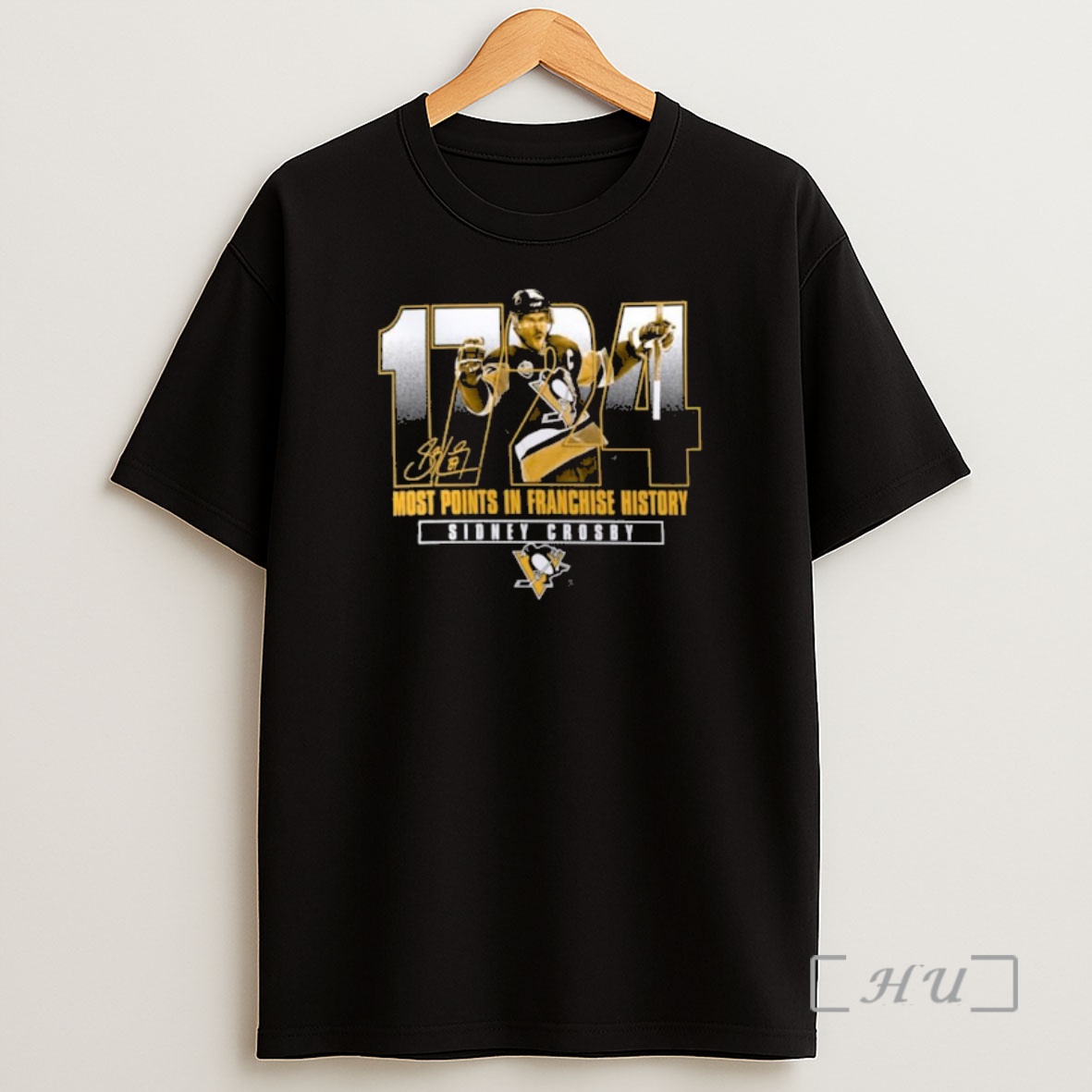 Officials Sidney Crosby Pittsburgh Penguins 1724 Most Points In Franchise History Shirt Sweatshirt Tee